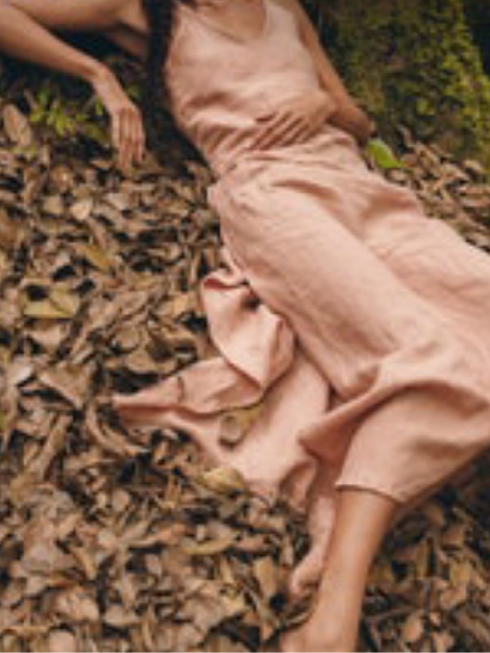 Women's dusty, pink backless dress
